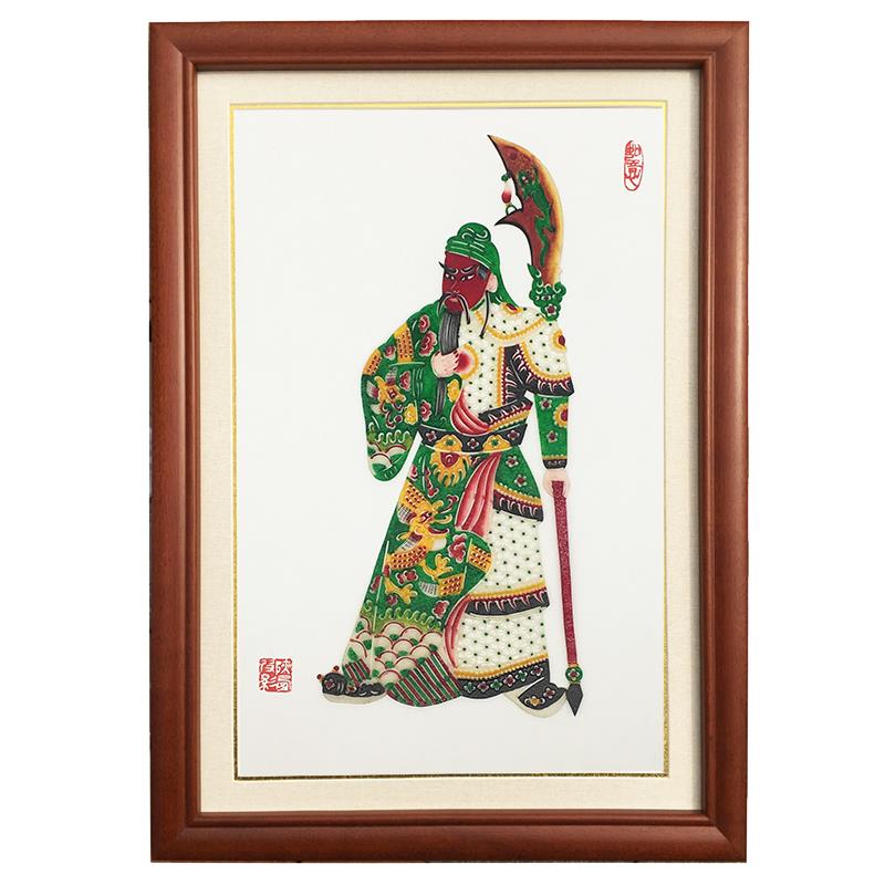 陕西皮影纯手工雕刻皮影戏套装装饰画礼盒文化礼物商务礼品中国风
