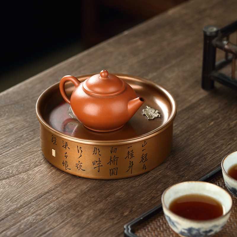 纯铜茶洗碗建水水洗茶渣桶茶道六君子干泡茶席茶具配件壶承