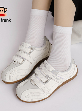 大嘴猴魔术贴女鞋2026春季新款潮流波点板鞋时尚百搭休闲鞋