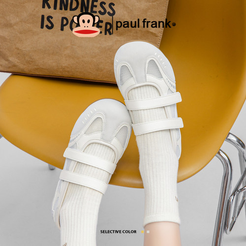 大嘴猴透气玛丽珍网面平底女鞋