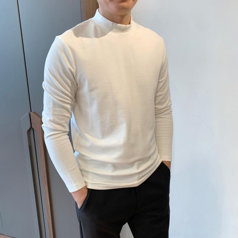 男士双面磨毛内搭打底长袖打底