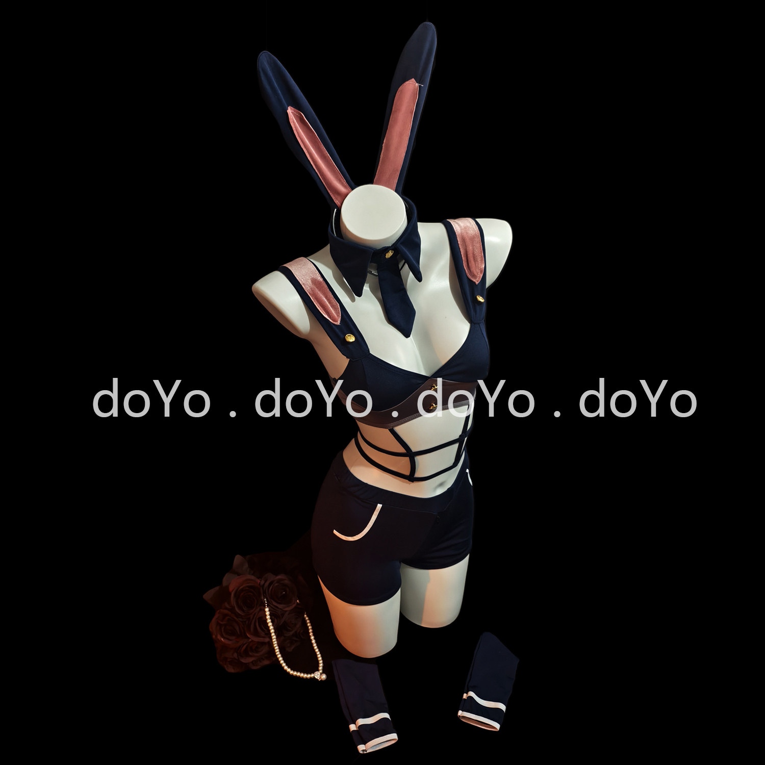 doYo情趣内衣兔女郎cos服装性感小胸显大高级感制服御姐战袍qqny