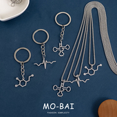 新rna转运化学分子项链金属不掉色转运蛋白挂件吊坠个性 创意礼物