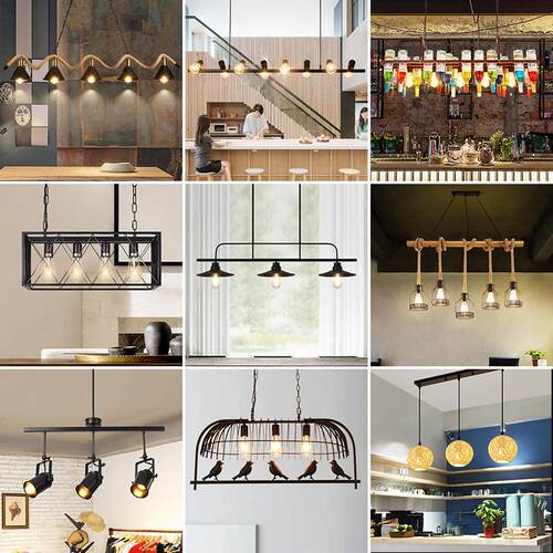 工业风吊灯创意店铺商用橱窗灯复古餐厅长餐桌收银台吧台铁艺灯具