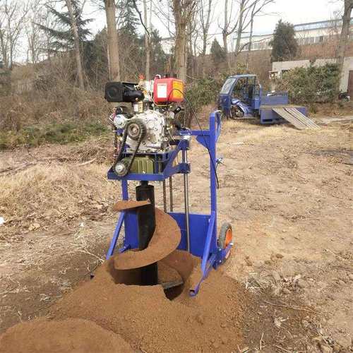 柴油挖树坑机 小型电杆打洞山地手推式合金钻硬土