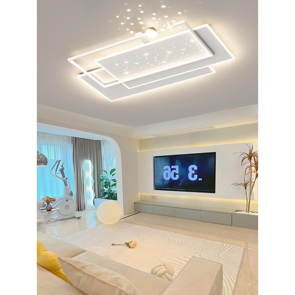 全光谱护眼吸顶灯led极简艺术创意设计师款极简超亮主卧室房间灯