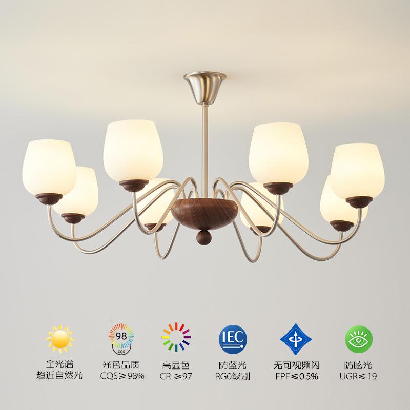 美式中古风客厅吊灯法式复古南洋风餐厅吊灯诧寂风轻奢卧室房间灯