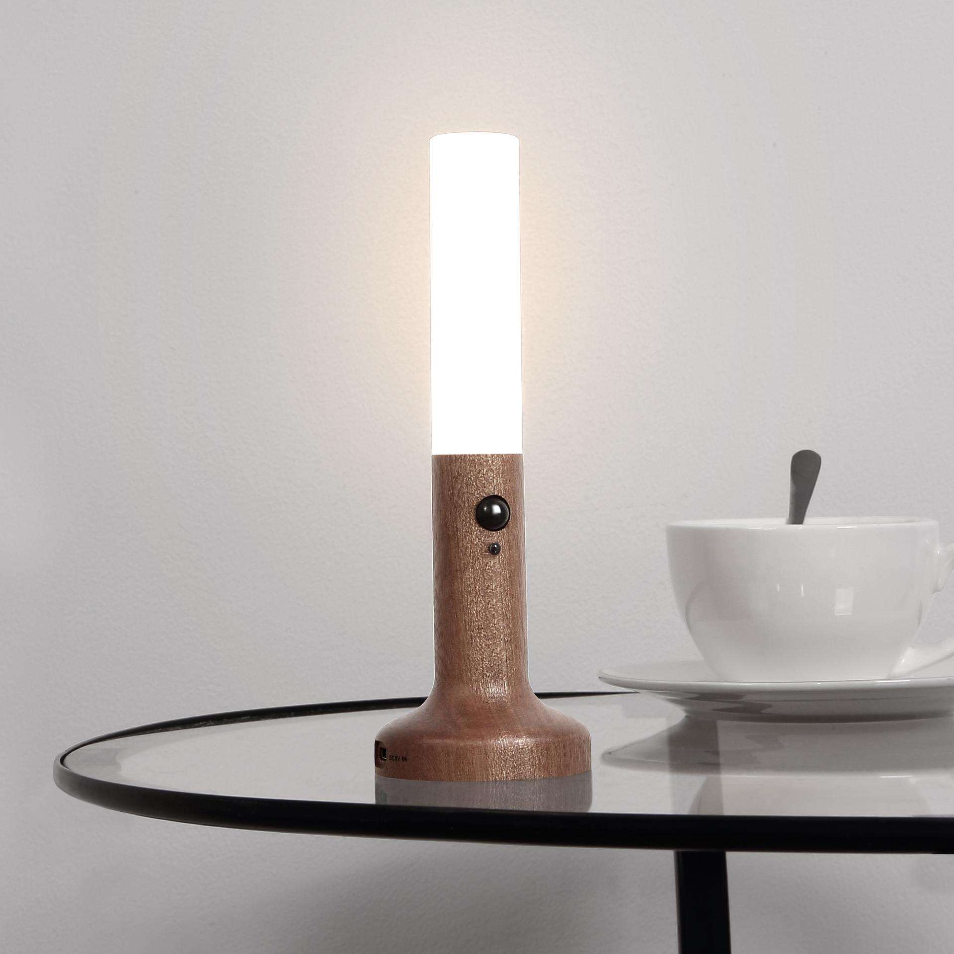 好棒2代升级款智能人体感应家用楼道led创意充电氛围灯实木小夜灯