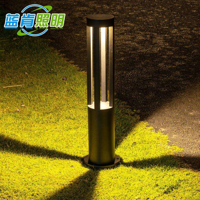 户外草坪灯圆柱形led防水现代庭院景观灯围墙花园林别墅草地灯