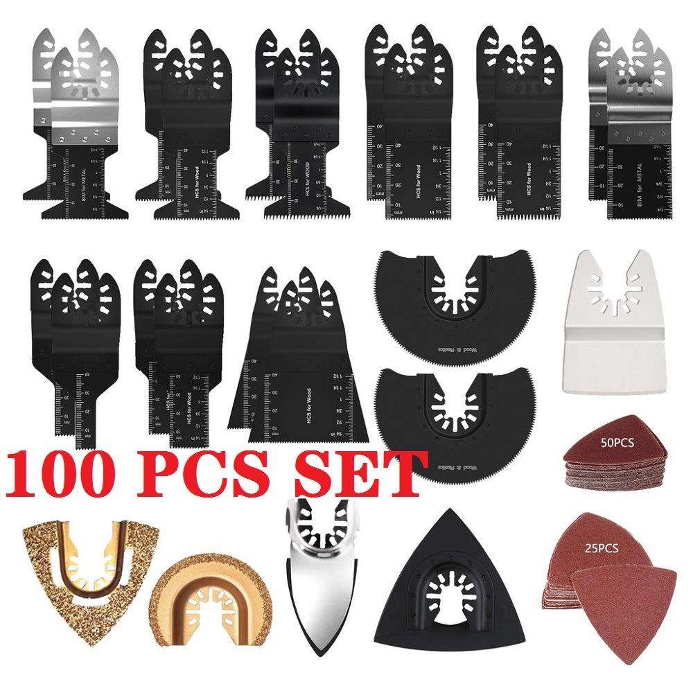 100Pcs通用快装万用宝多功能摆动锯片套件
