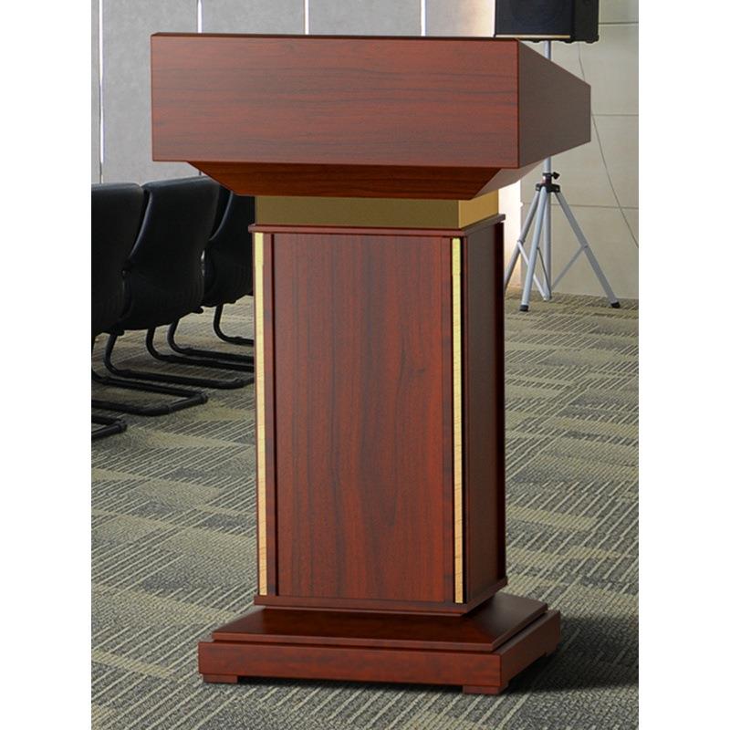 实木演讲桌发言台学校演讲台教师讲台桌酒店接待台4s店迎宾台餐厅