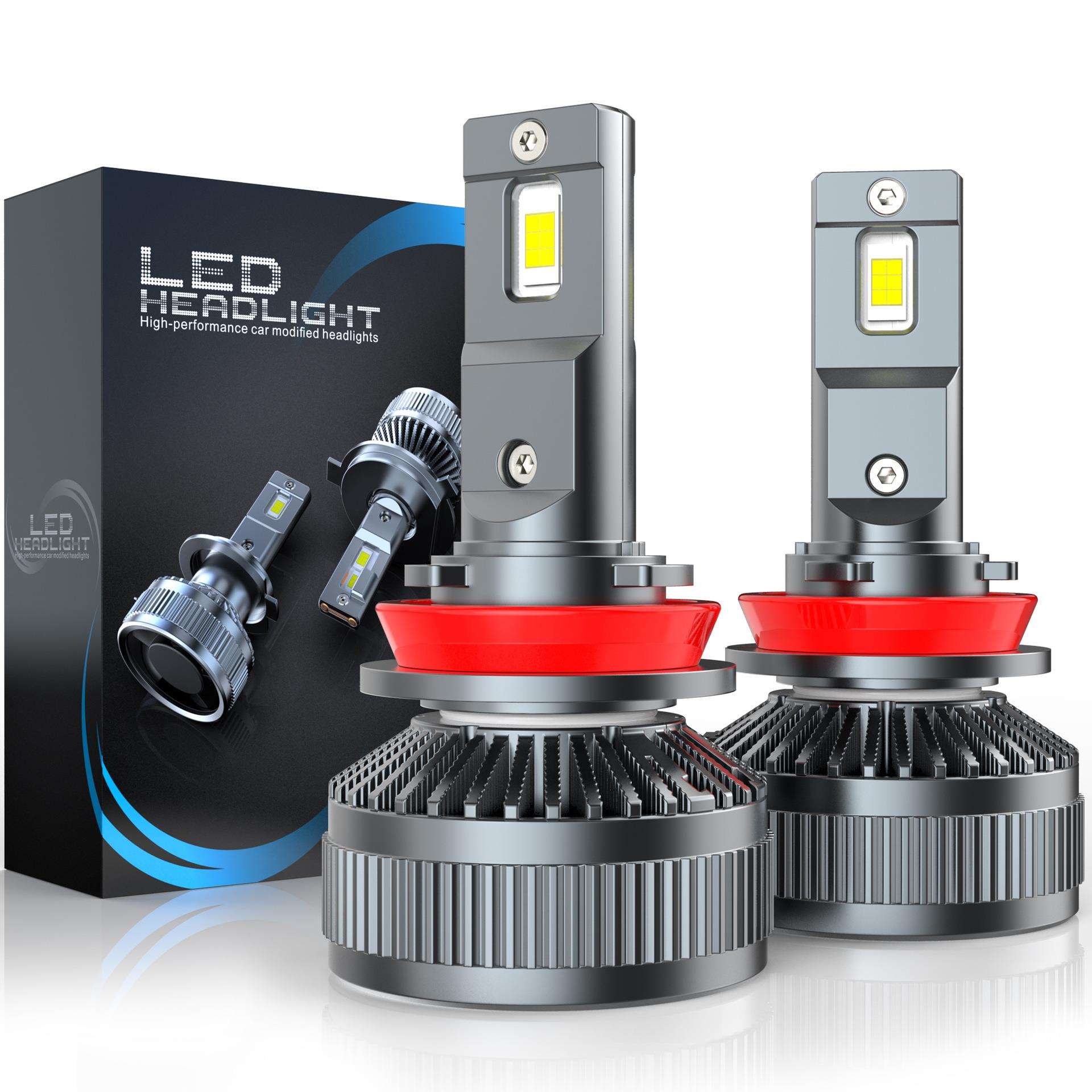 新款V28 LED汽车大灯带解码大功率120W 双铜管散热高亮小车货车灯