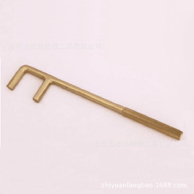 防爆圆头轧花F扳手防滑F扳手 200-1200mm防爆铜合金F扳手