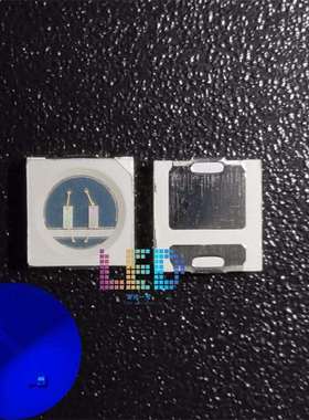 3030蓝色1瓦3V 超亮金线双芯片1W460-465nm透明发蓝光LED发光灯珠