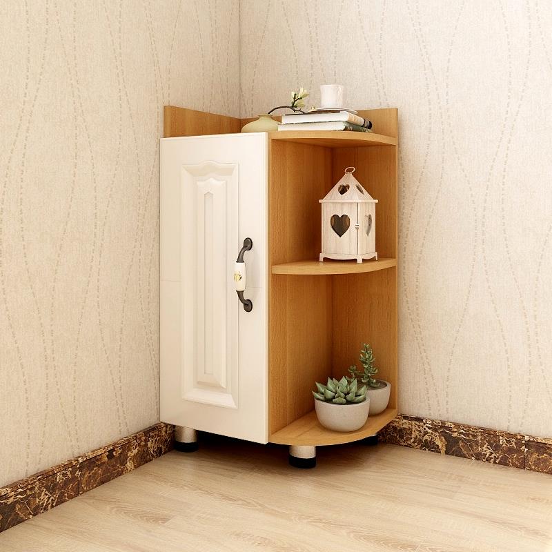 3Y客厅墙角柜卧室角落沙发实木床小欧式拐角柜家居美式转角置物架