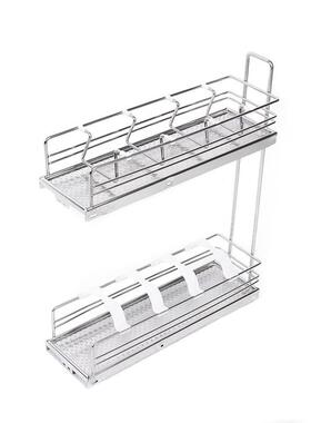 XXP4布纳格侧板抽不锈钢调味篮超窄款侧拉篮小尺寸150厨房橱柜侧