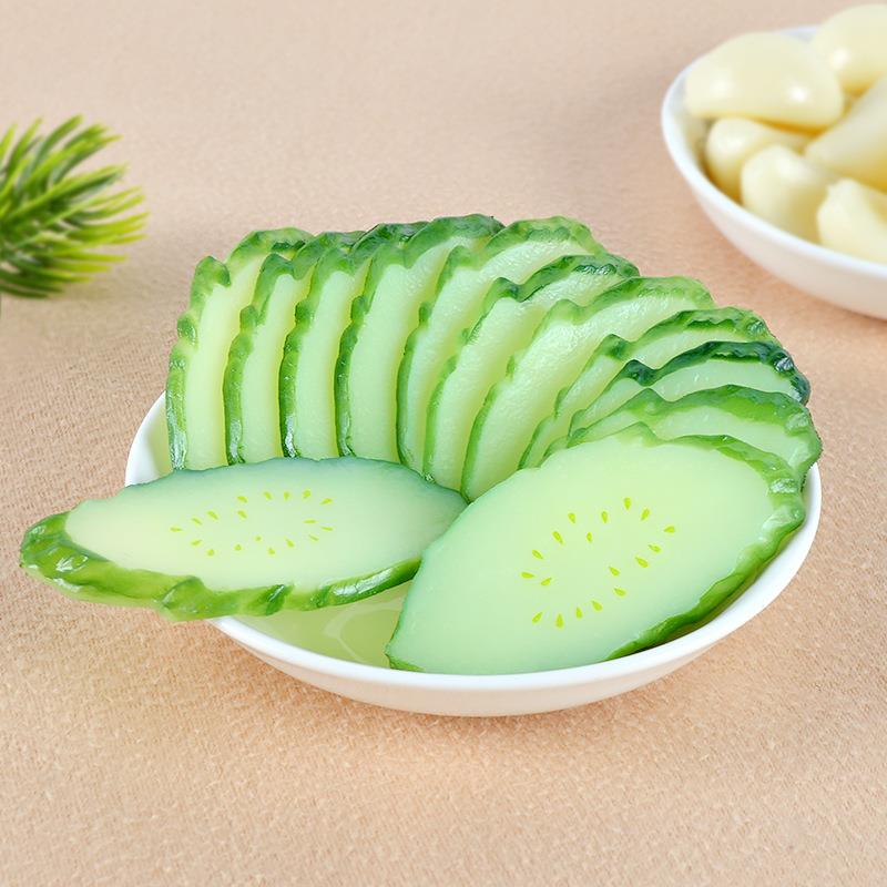 直播同款仿真黄瓜片道具模型娃娃屋仿真蔬菜食玩模型