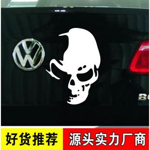 大號偷襲者鬼惡靈騎士骷頭車貼搞怪怪反髏光車汽改裝 貼紙