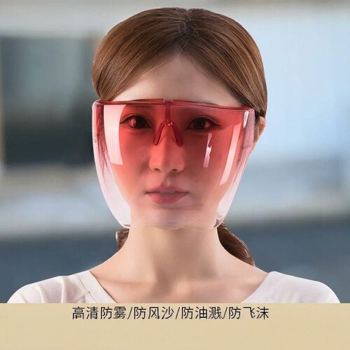 透明全脸防护面罩防雾防风防尘罩