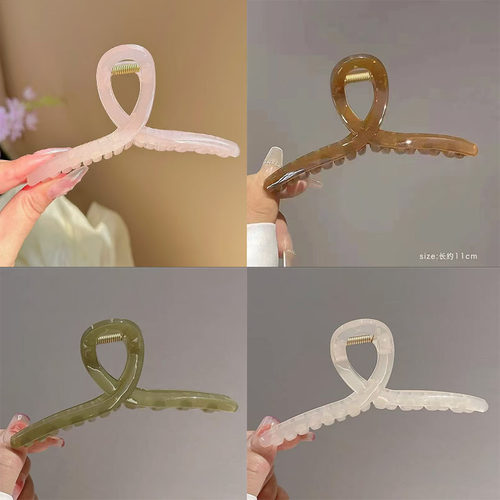 简约蝴蝶结大号盘发抓夹多色