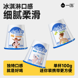 一鸣地中海酸奶炭烧风味海盐焦糖低温原味100g酸奶 渠道专享