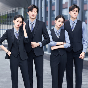 2026早春职业女装女西装套装男女同款西服套装商务销售工作服