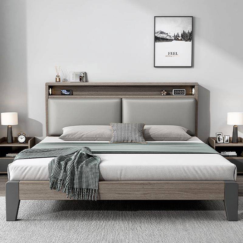 新中式实木床1.5米现代简约双人床1.8x2米主卧家用民宿1.2m单人床