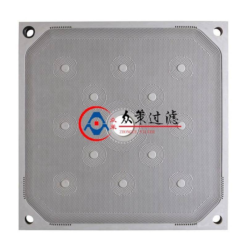 增强聚丙烯滤白板白色板框明流压滤机滤板耐高温X2000隔膜滤板