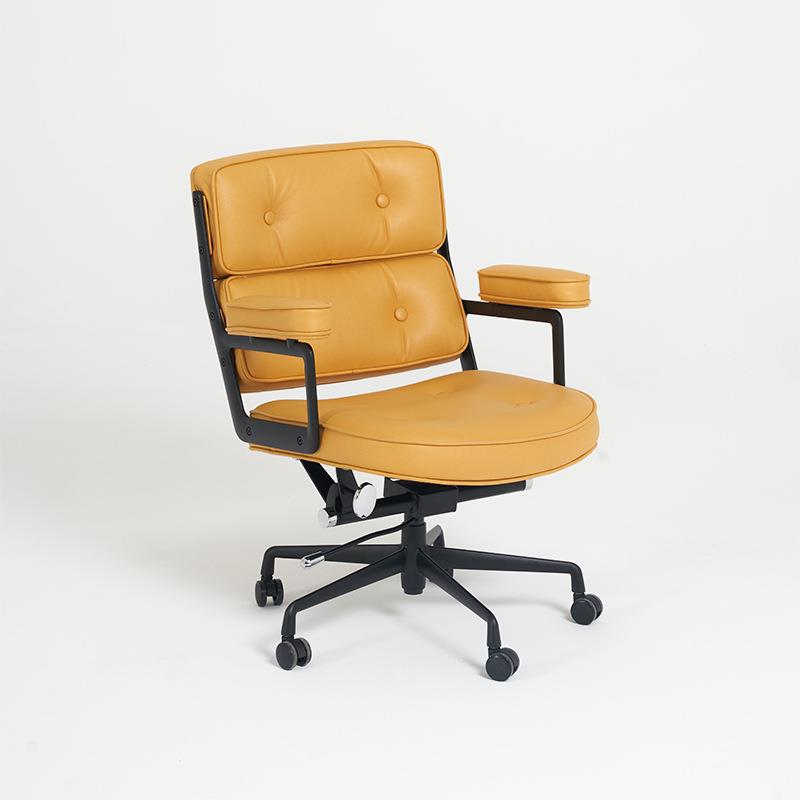 轻奢真皮电脑椅家用书桌椅子化妆椅舒适久坐可升降办公室转椅