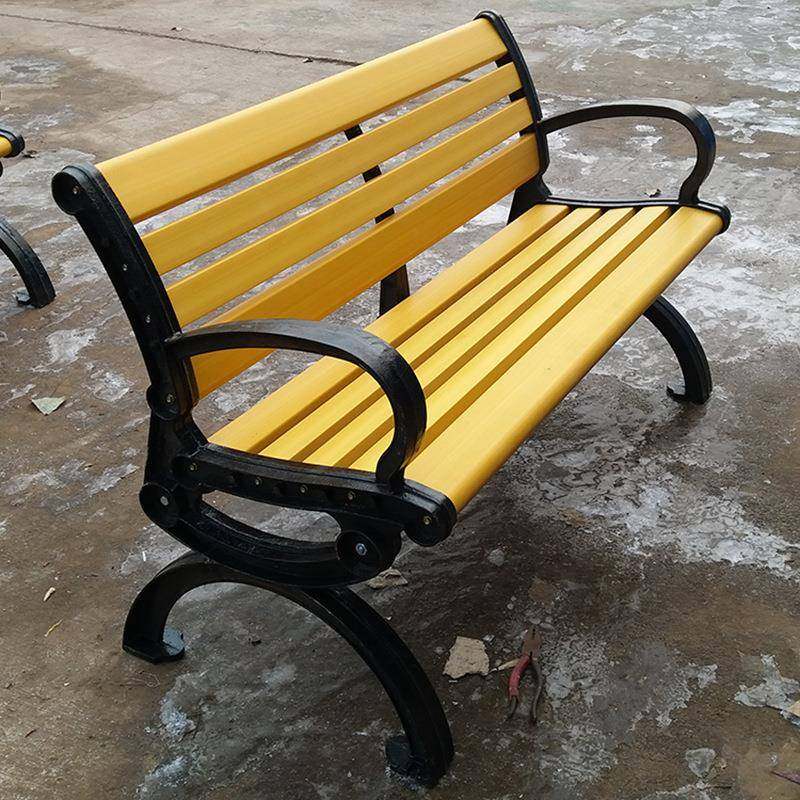 塑木靠背座椅公园广场防腐木休闲长座椅平凳塑木靠背座椅塑胶椅