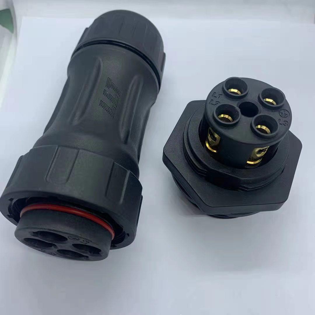 供应LLT利路通M45后装母针面板4芯70A大电流防水连接器量大从优
