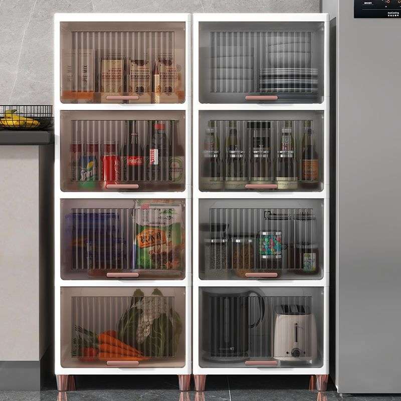 透明翻盖式五斗柜卧室衣服收纳置物柜多层儿童多功能玩具储物箱