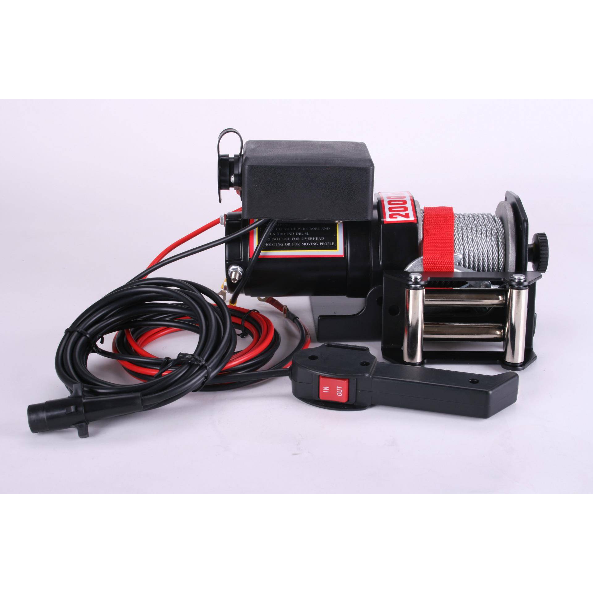 2000lbs电动绞盘卷扬机12v