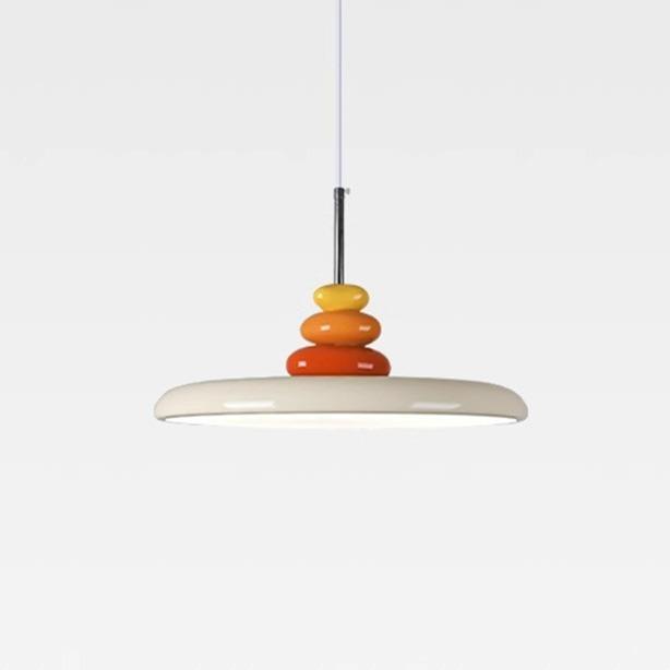 法式飞碟吊灯奶油风北欧餐厅灯现代简约饭厅餐桌灯中古复古ph5灯