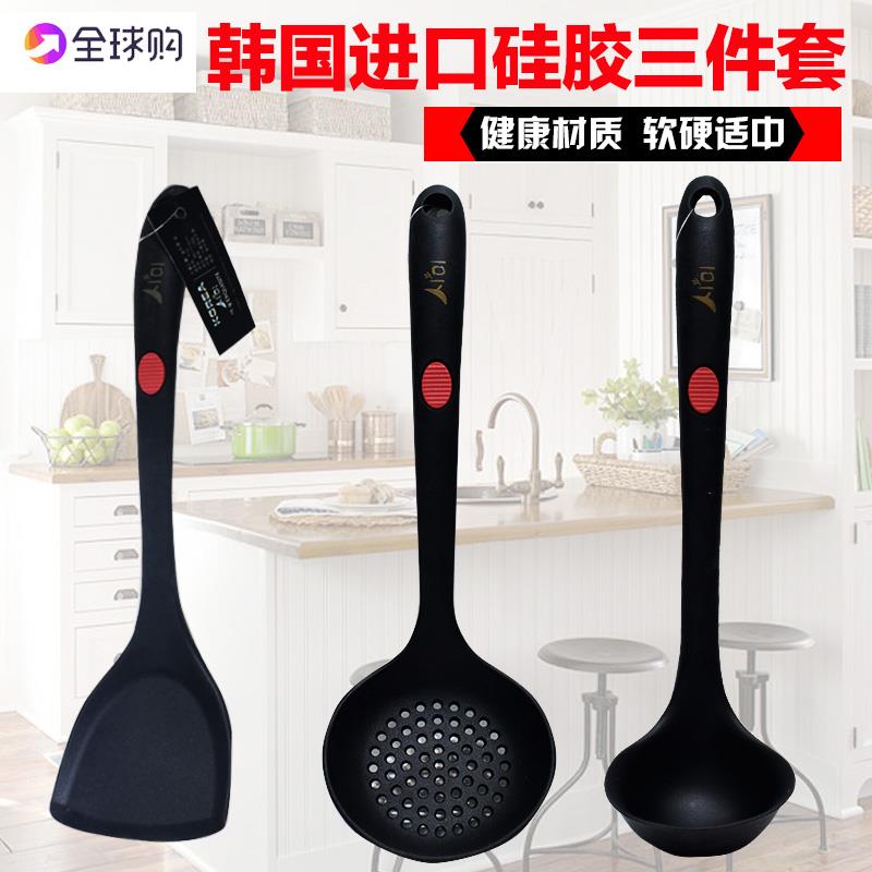 韩国硅胶铲勺套装长柄炒菜铲子盛粥稀饭大汤勺平底锅煎锅专用锅铲