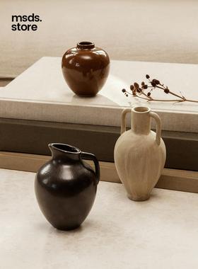 丹麦ferm LIVING古希腊风迷你小花瓶 家用禅意摆件北欧陶瓷花器