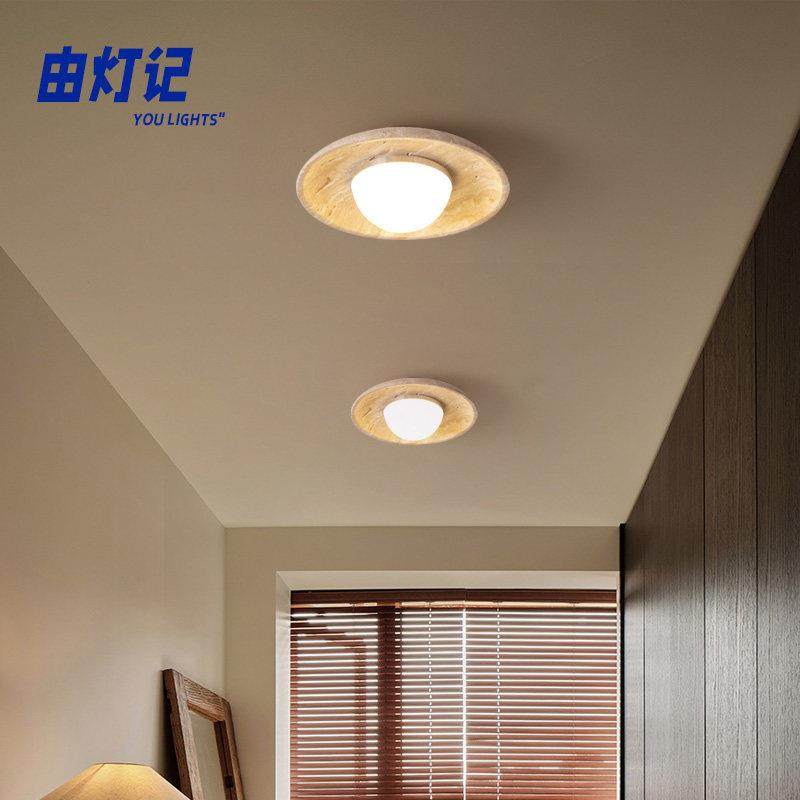 由灯记黄洞石走廊过道灯日式侘寂风衣帽间入户门厅玄关阳台吸顶灯,家装灯饰光源,厨卫/阳台/玄关/过道吸顶灯,淘宝优惠券,粉丝福利购,淘宝优惠卷