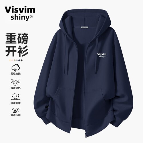 VISVIM SHINY开衫卫衣男秋冬重磅男款拉链卫衣男女休闲连帽外套