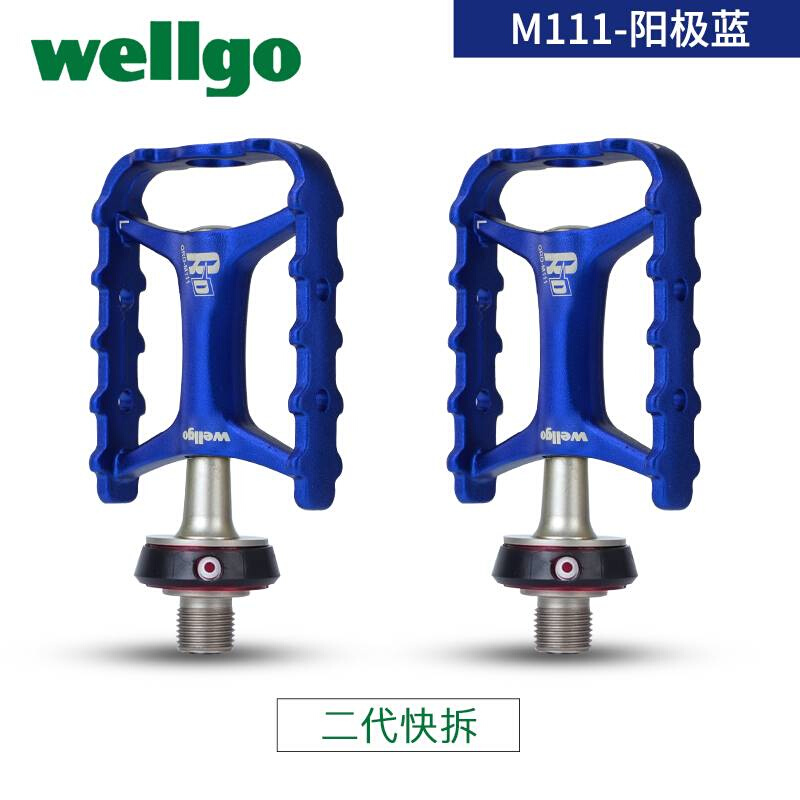 维格wellgo 折叠车轻量脚踏二代快拆M111可拆式轴承培林脚蹬踏板 自行车/骑行装备/零配件 脚踏/轴承/滚珠 原图主图