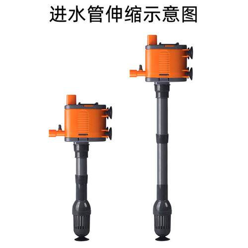 西龙鱼缸潜水泵水族箱三合一内置抽水循环增氧气泵静音过滤器转子