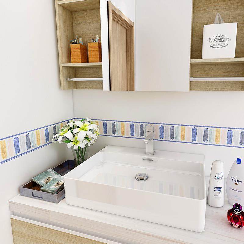 卫生间浴室腰线贴纸瓷砖墙面美化装饰防水自粘厨房防油踢脚线墙贴,家居饰品,软装墙贴,淘宝优惠券,粉丝福利购,淘宝优惠卷
