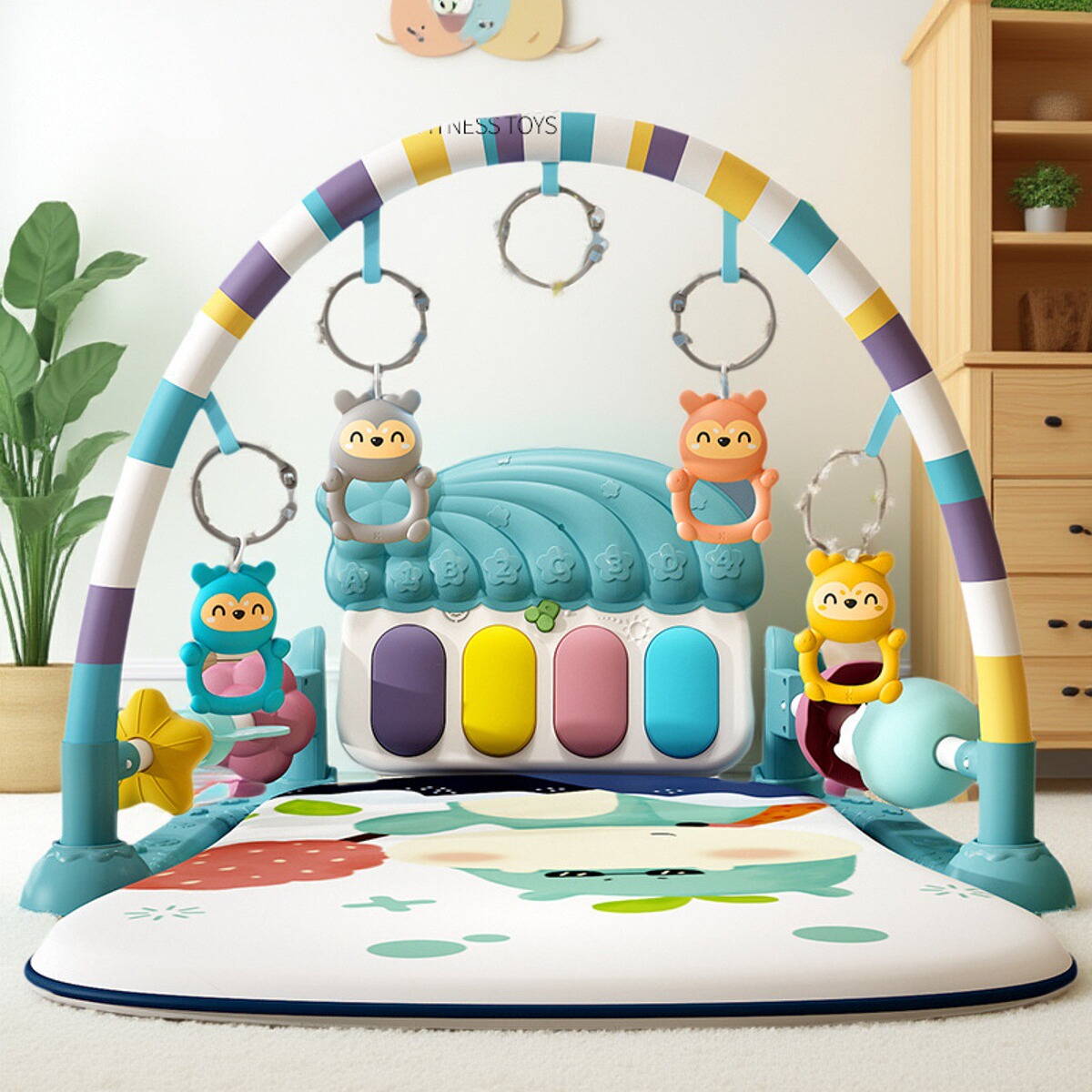 益米脚踏钢琴新生婴婴儿健身器