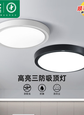 雷士照明led吸顶灯人体感应三防灯圆形阳台灯楼梯玄关过道走廊灯