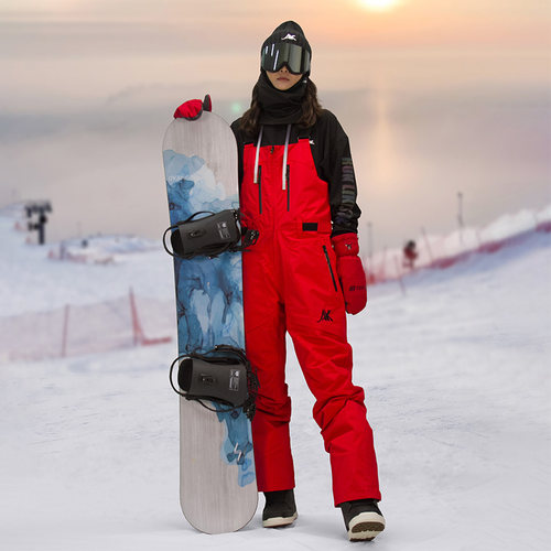 滑雪裤男女背带防水单板加厚