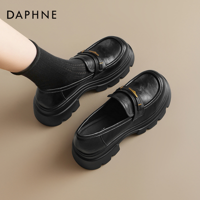 达芙妮厚底乐福鞋女2026新款