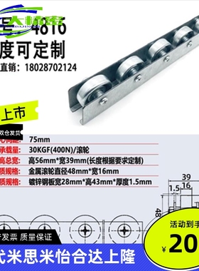 替怡合达流利条QJH01/06/31/36-L500/L1000重载型镀锌钢板滚轮条