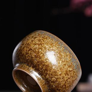 高端个人品茗杯盏茶具单杯 青瓷纯手工茶杯流金岁月主人杯陶瓷男士