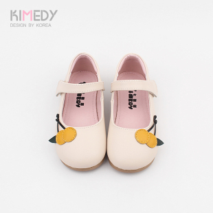 圆头拼色软底小公主鞋 2021春秋季 女宝宝儿童单鞋 新款 真皮女童皮鞋