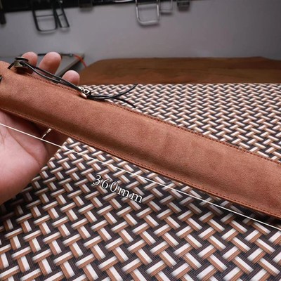 远山工实心竹长棍袋收纳袋真牛皮玉竹折扇袋长款玉竹袋36055mm
