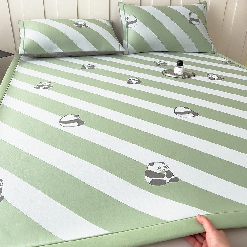 夏季凉感冰丝凉席三件套2025新款可机洗空调软席子床笠款婴儿可用,床上用品,冰丝席,淘宝优惠券,粉丝福利购,淘宝优惠卷